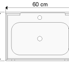 کابینت روشویی ایواریا مدل A-60-1 روشویی کابینتی جدید