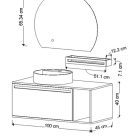 کابینت روشویی ایواریا مدل A-100-1